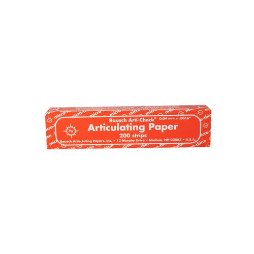 Bausch BK10 Arti-Check Articulating Paper Strips Micro-Thin Red .0016 Bausch BK10 Arti-Check Articulating Paper Strips Micro-Thin Red .0016